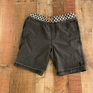 Valor boys size medium gray shorts with checkered waistband